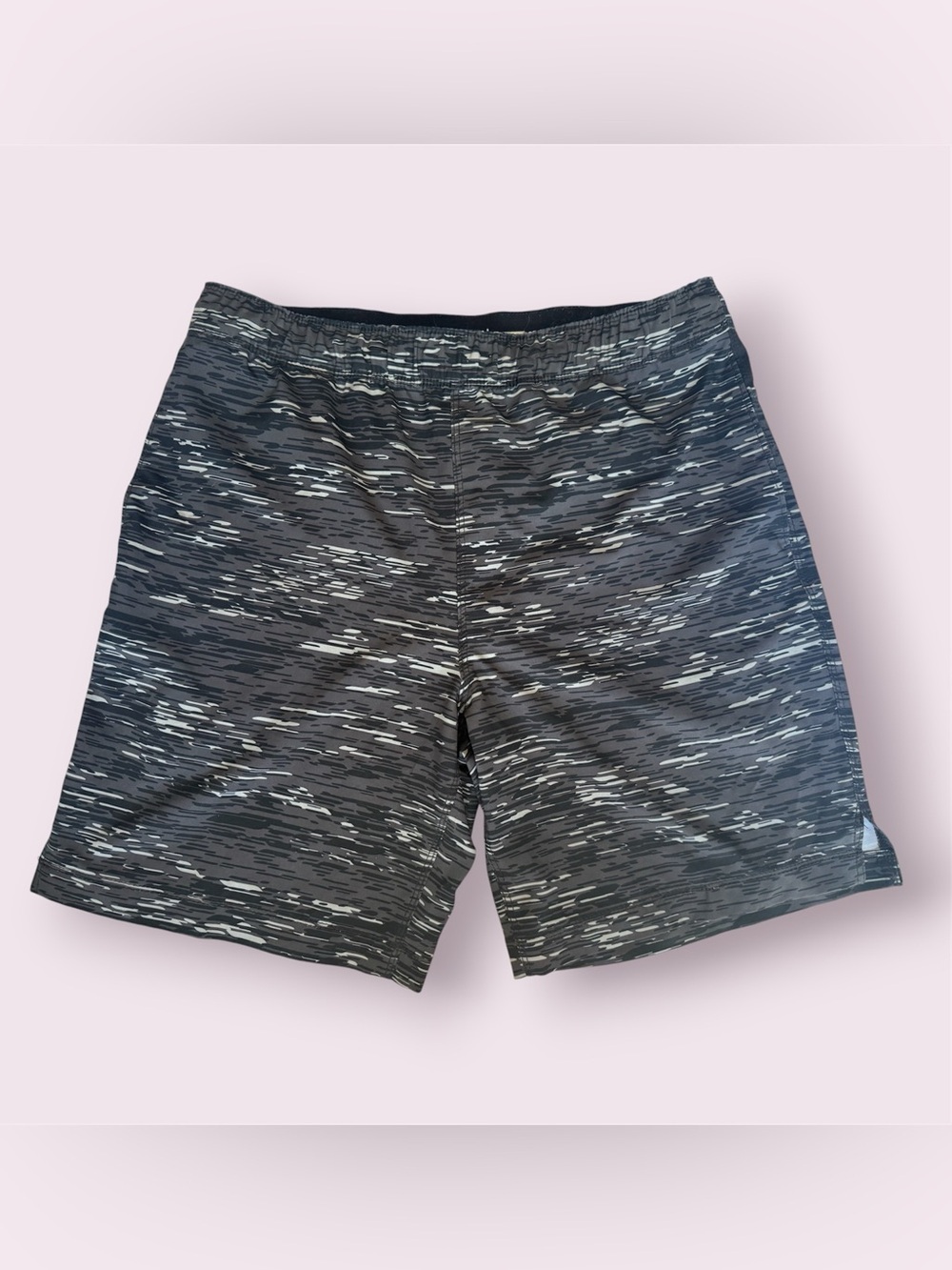 Speedo Men's Tech Volley Swimsuit Black and Grey Size Medium